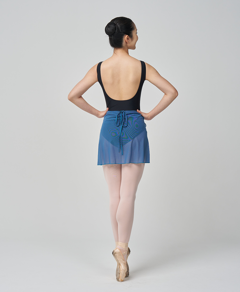 Short Mesh Wrap Skirt