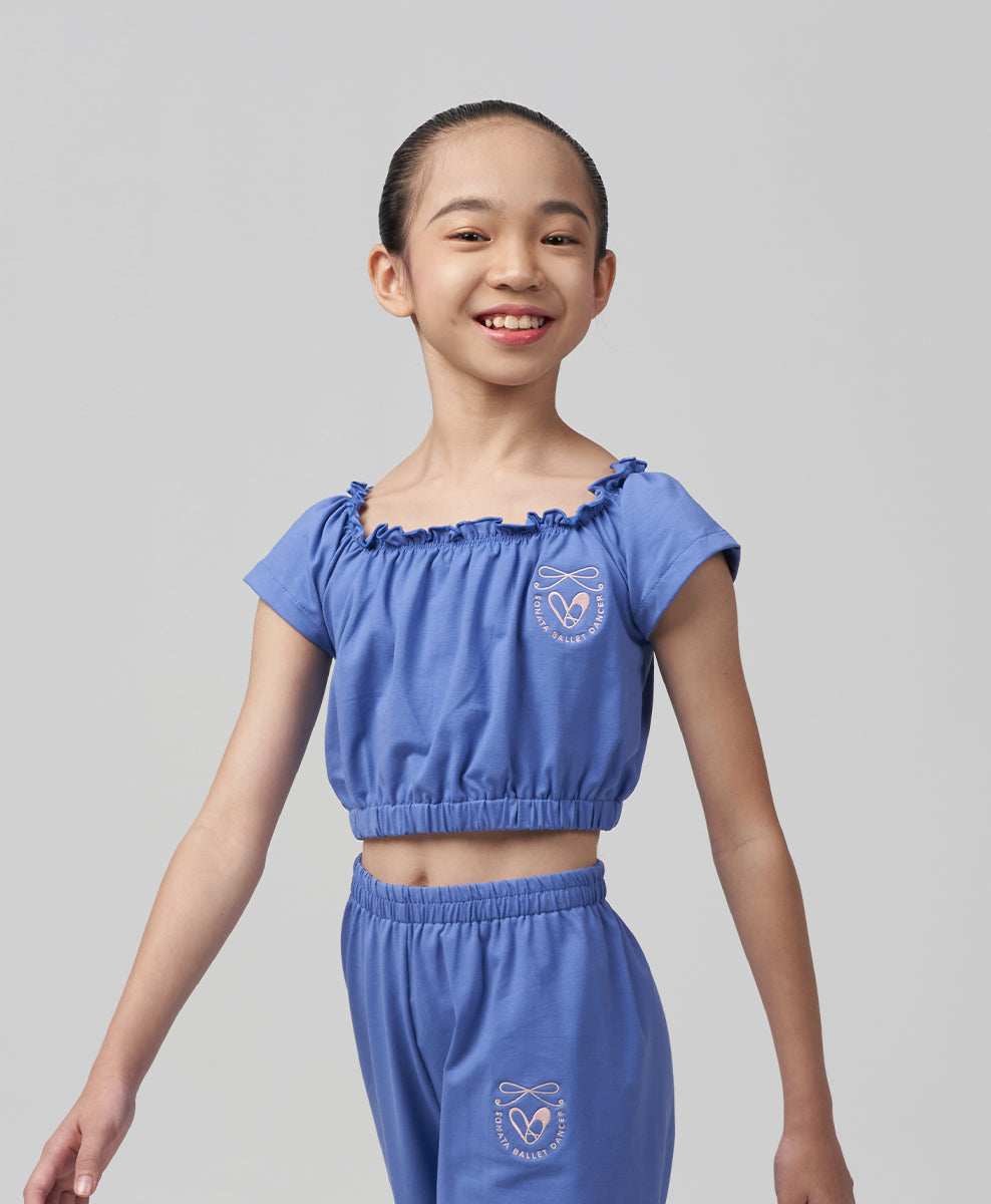 Lea Off Shoulder Crop Top - Wisteria<br>[ONLINE EXCLUSIVE]