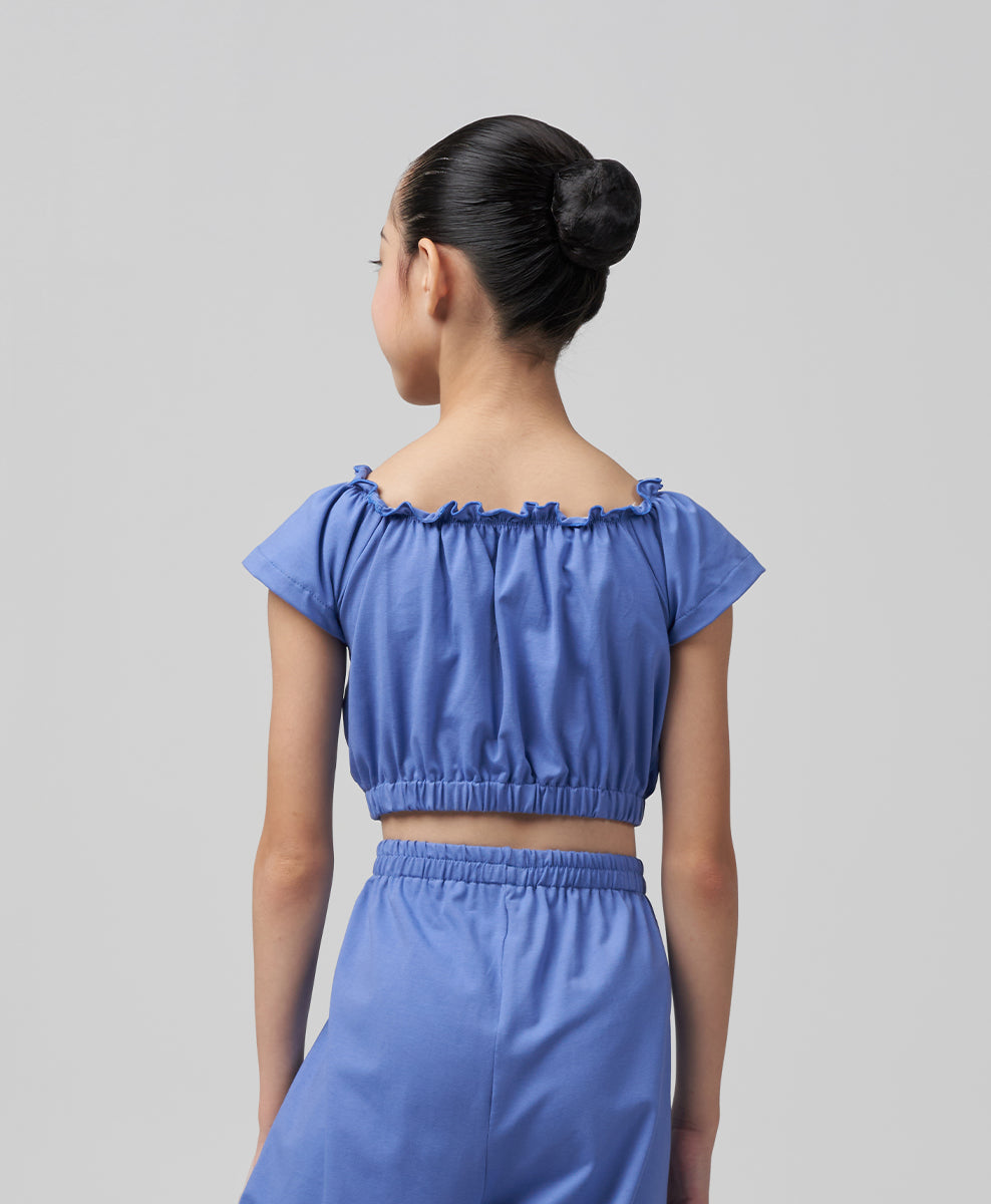 Lea Off Shoulder Crop Top - Wisteria<br>[ONLINE EXCLUSIVE]